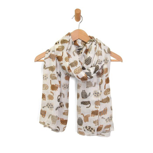 Printed Cats Scarf