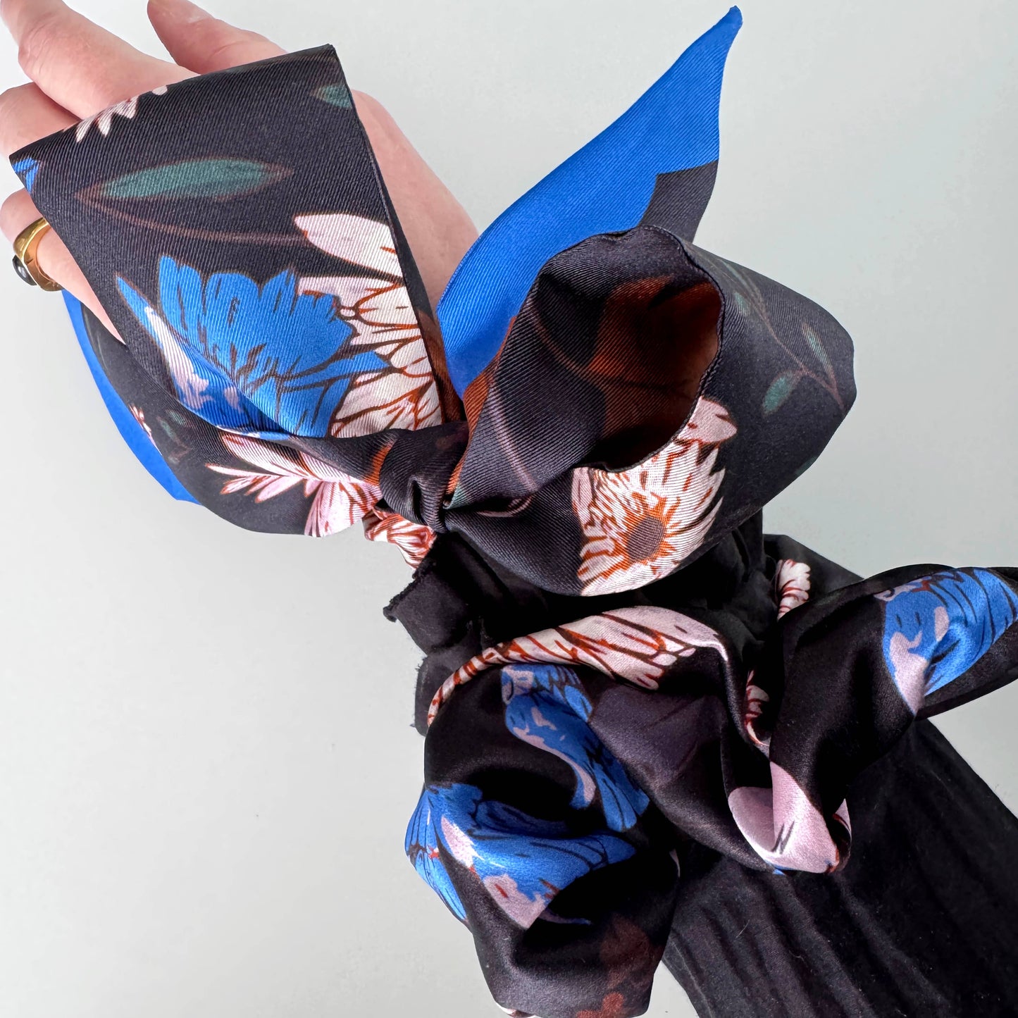 Silk Scarf Midnight Garden