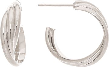 E5096S Silver Triple Hoop Earring