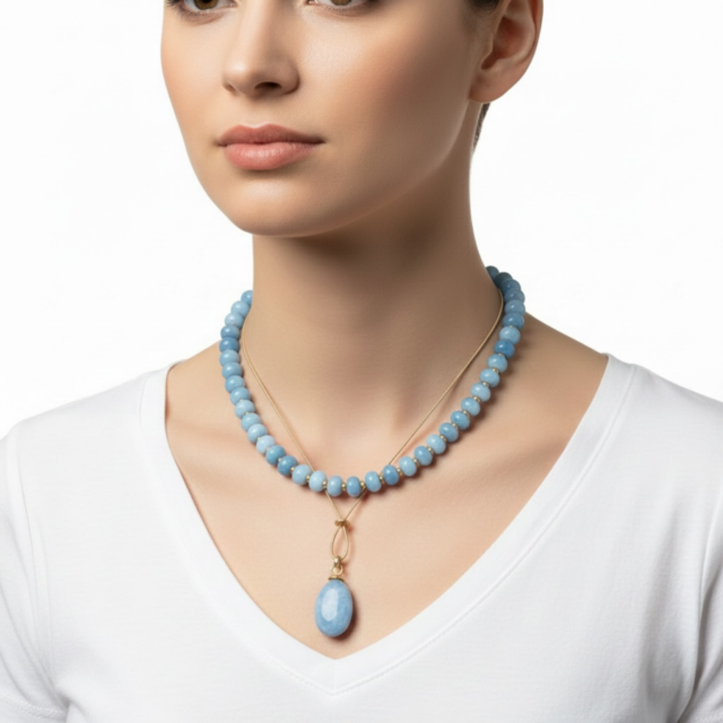 Blue Malaysian Jade Necklace
