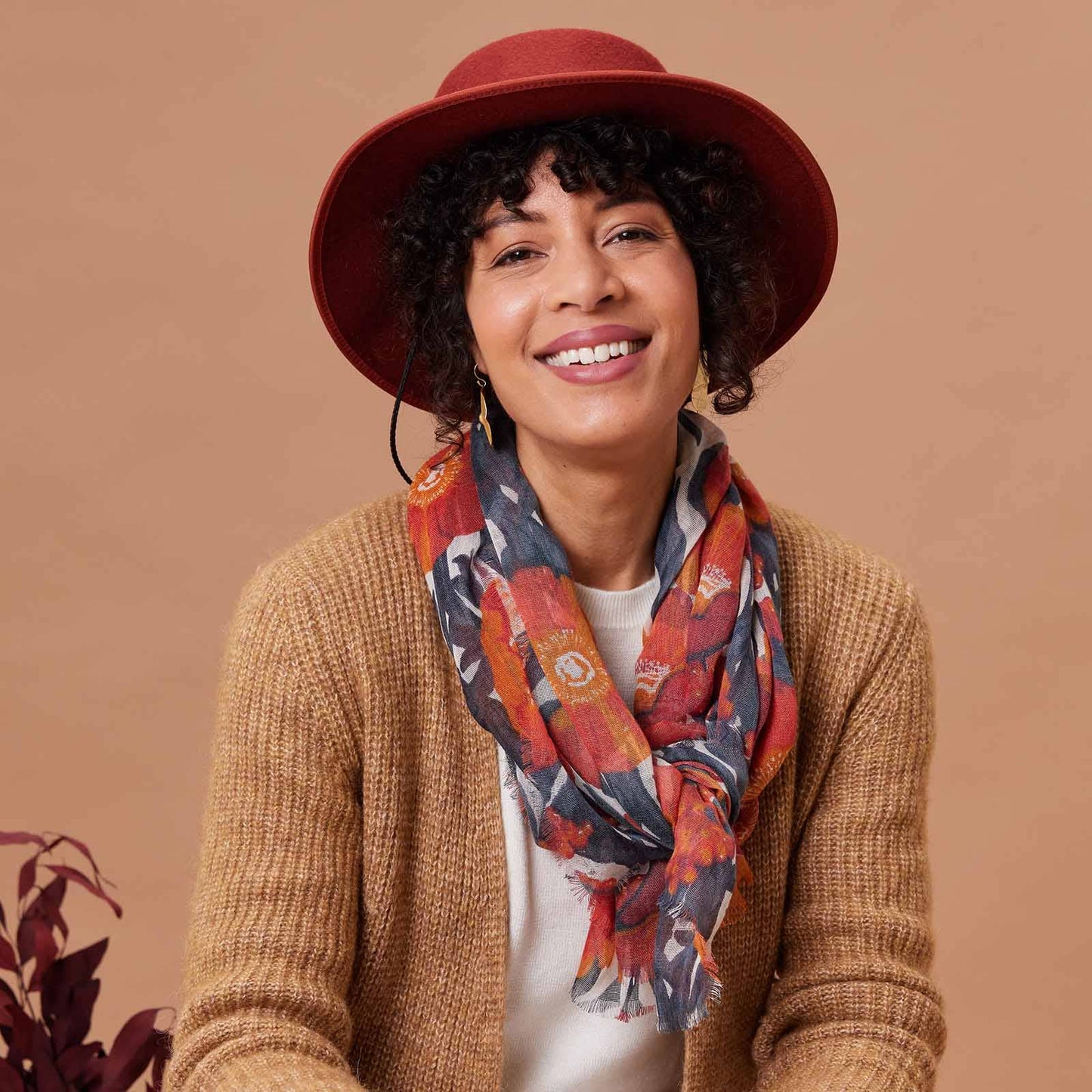 Poppies Red Scarf