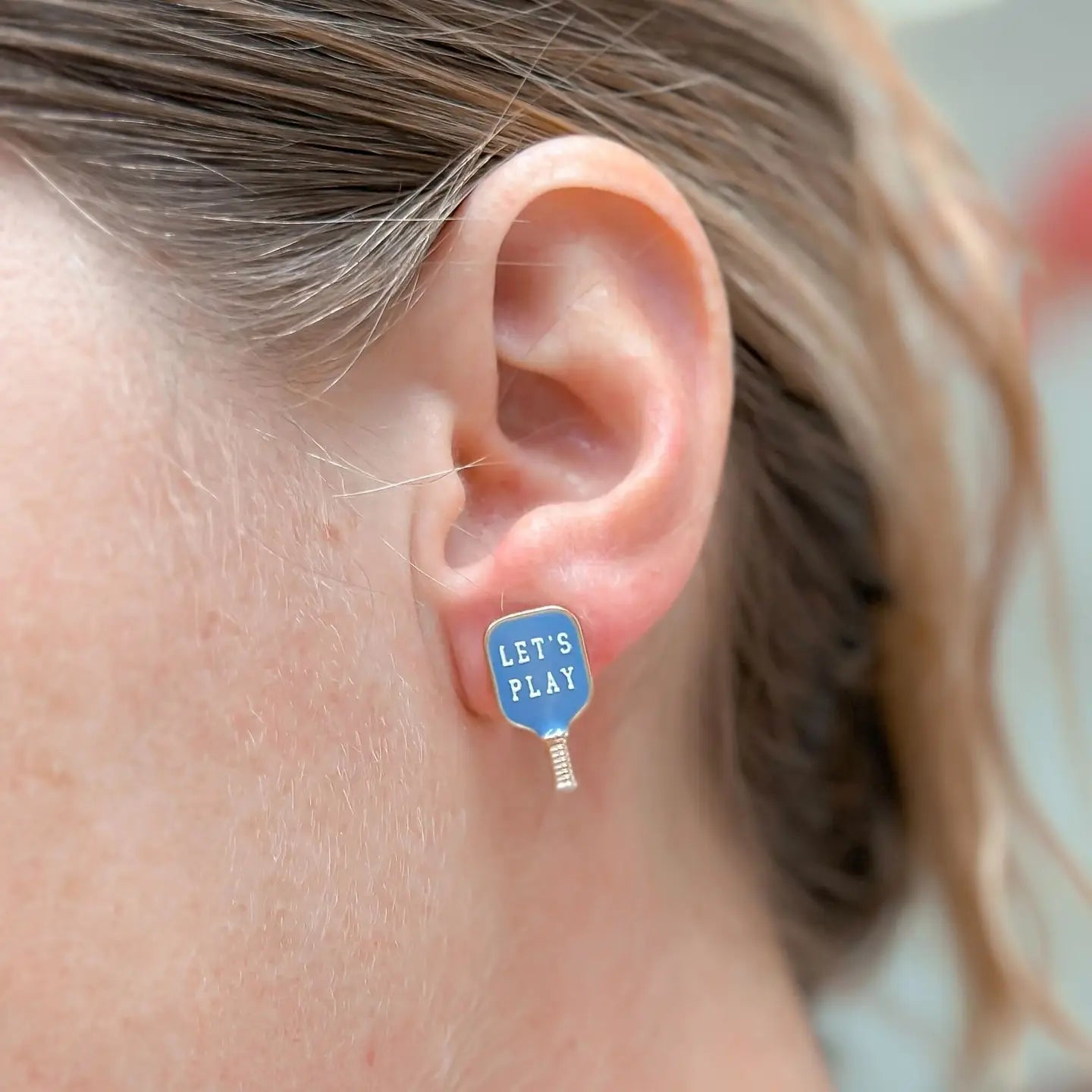 Pickleball Enamel Earrings