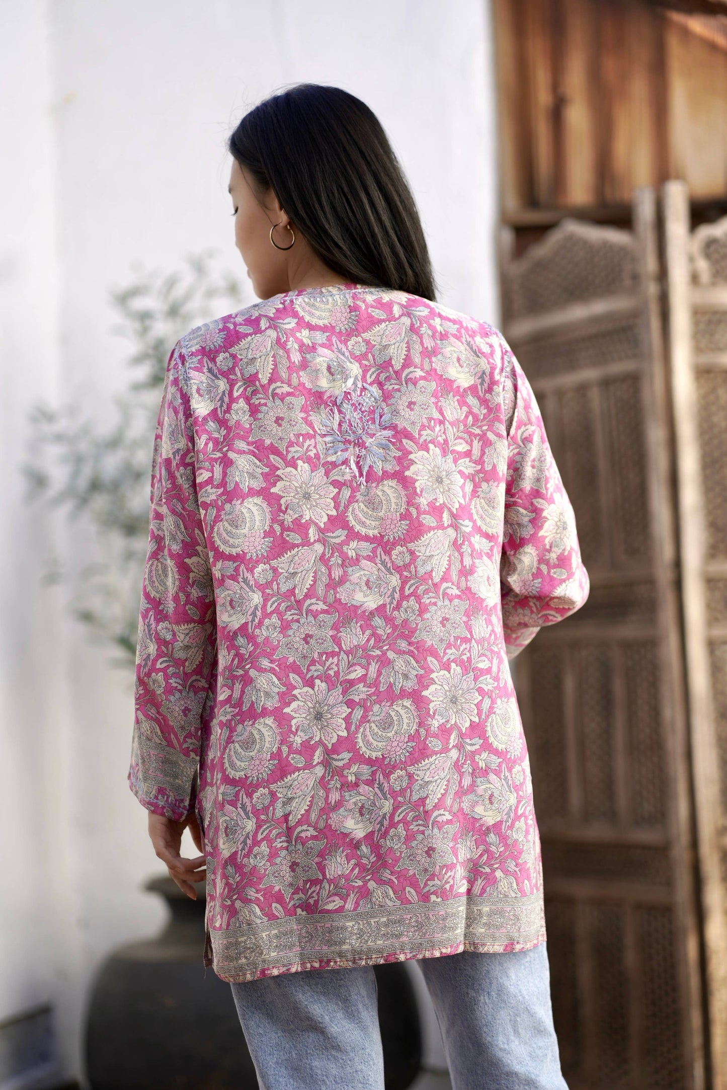 Tunic Pink Embroidered