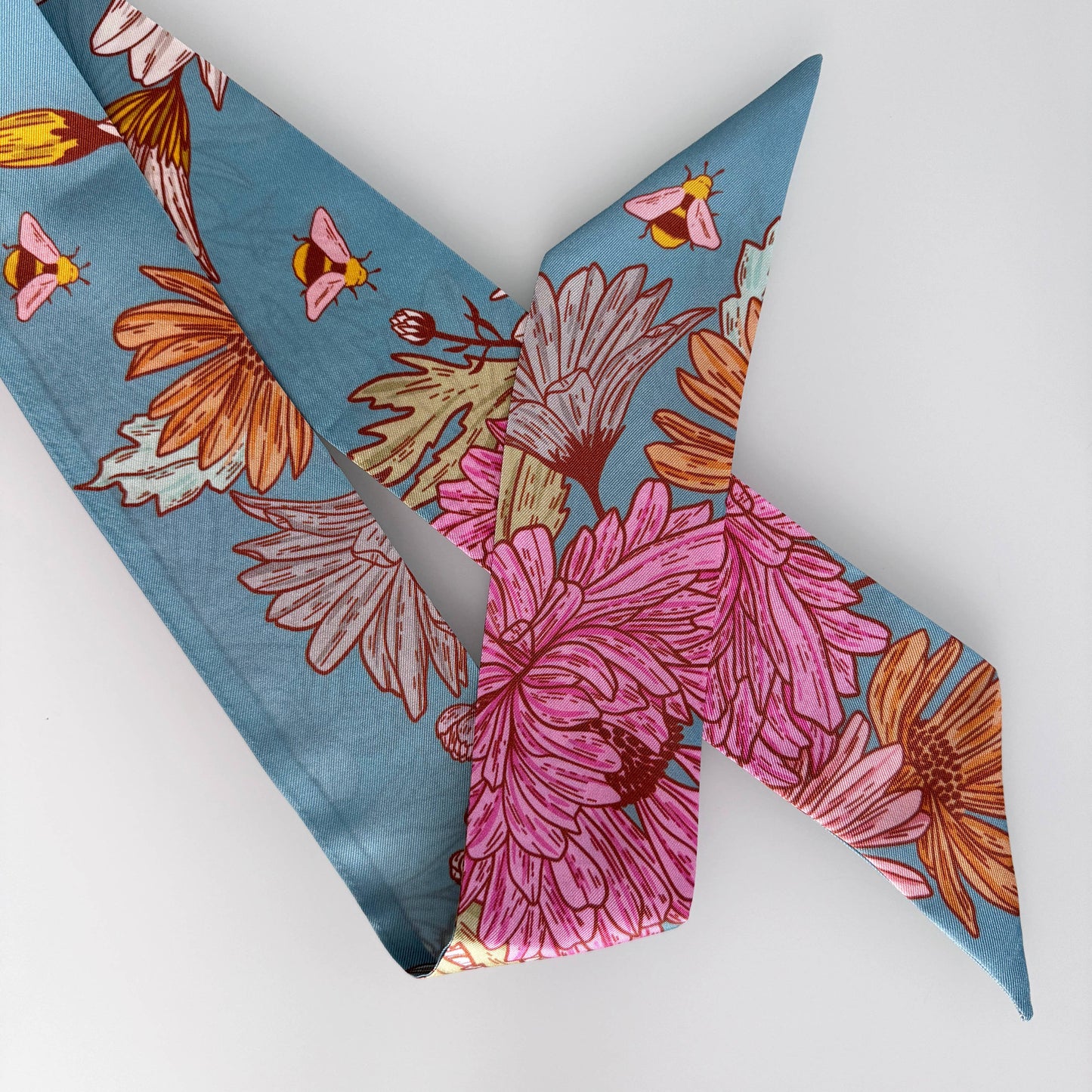 Silk Scarf Floral Buzz