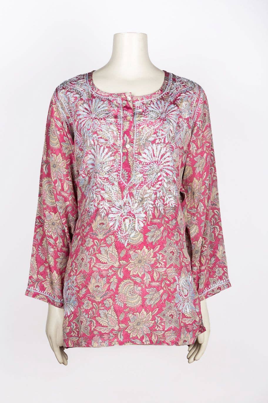 Tunic Pink Embroidered