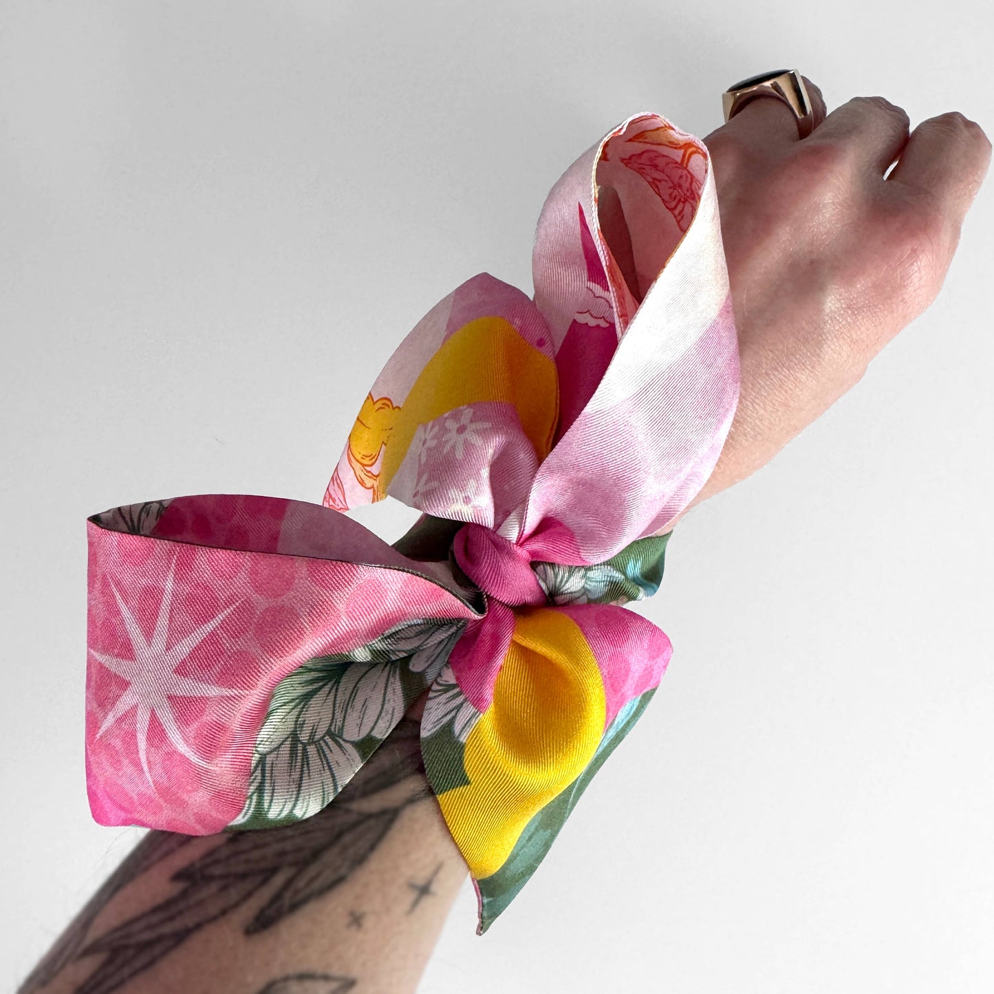 Silk Scarf Patchwork Meadow