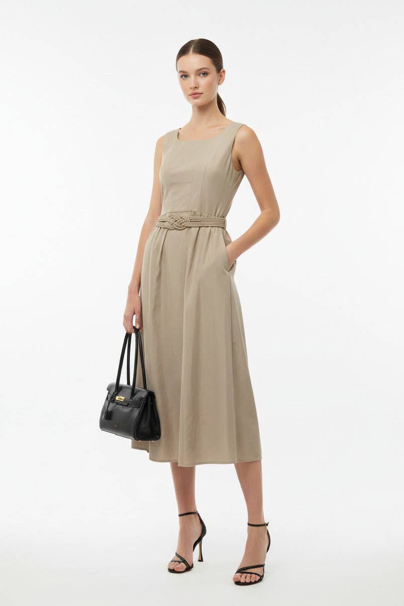 Belted Midi Dress