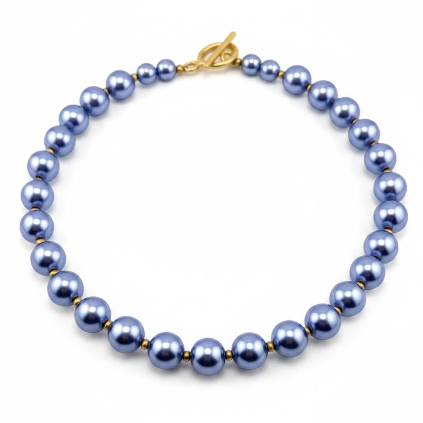 Pearl Necklace Gold Bead