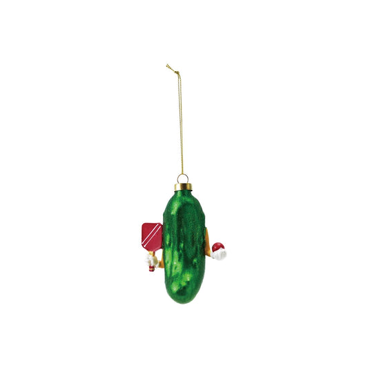 Glass Pickleball Ornament