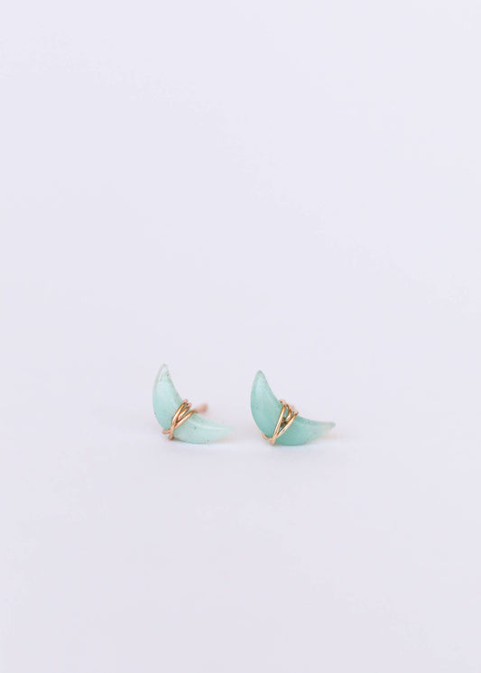 Earring - Wire Wrapped Moon